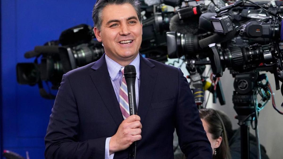 CNN chief White House correspondent Jim Acosta before the start of a briefing in the Brady Briefing Room of the White House in Washington, DC. on February 8, 2018.
