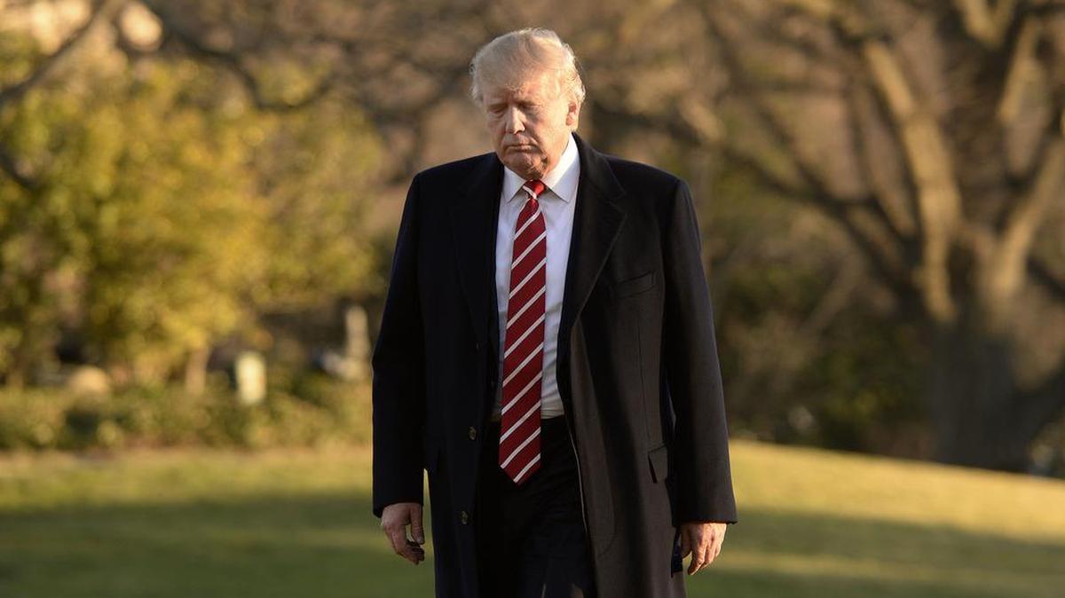 El presidente Donald Trump llega a la Casa Blanca el 6 de febrero del 2017.