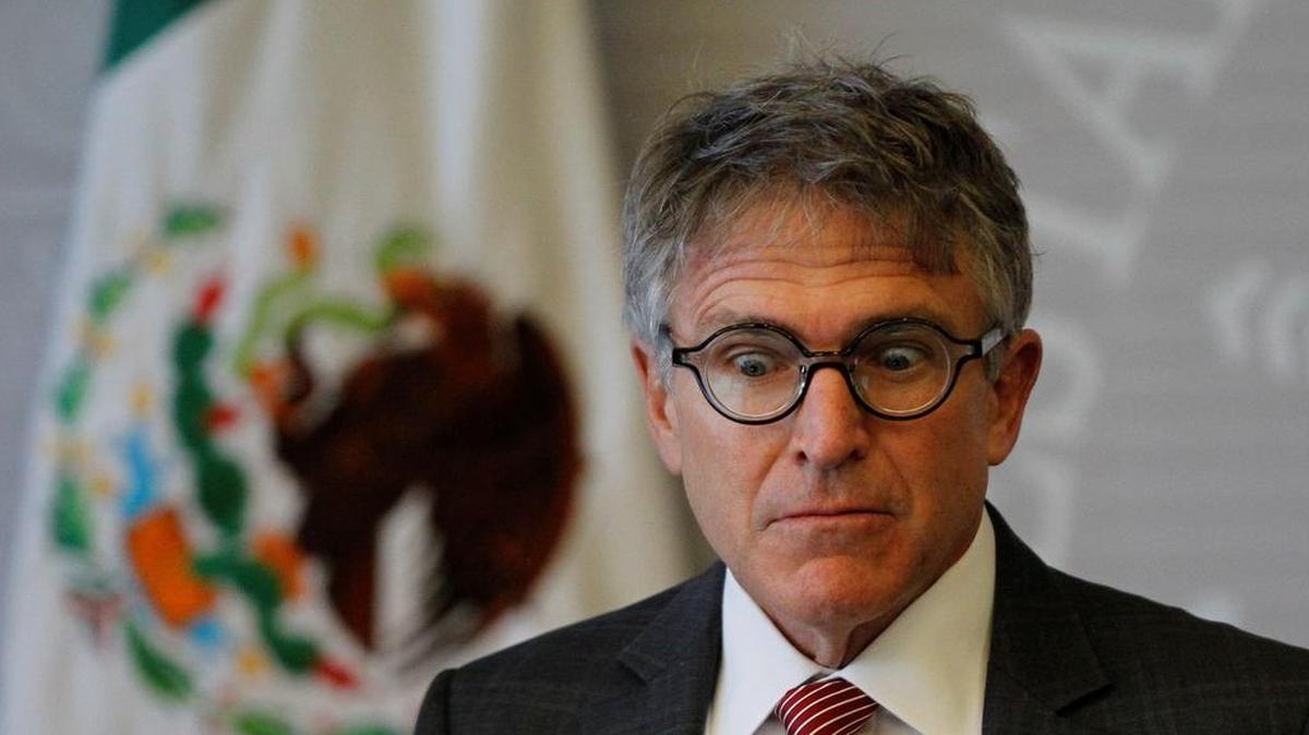 El director del Programa de asistencia jurídica a casos de pena capital (MCLAP, por sus siglas en inglés), Kuykendall Greg, participa el lunes durante una rueda de prensa en la Secretaria de Relaciones Exteriores (SRE), en Ciudad de México (México).