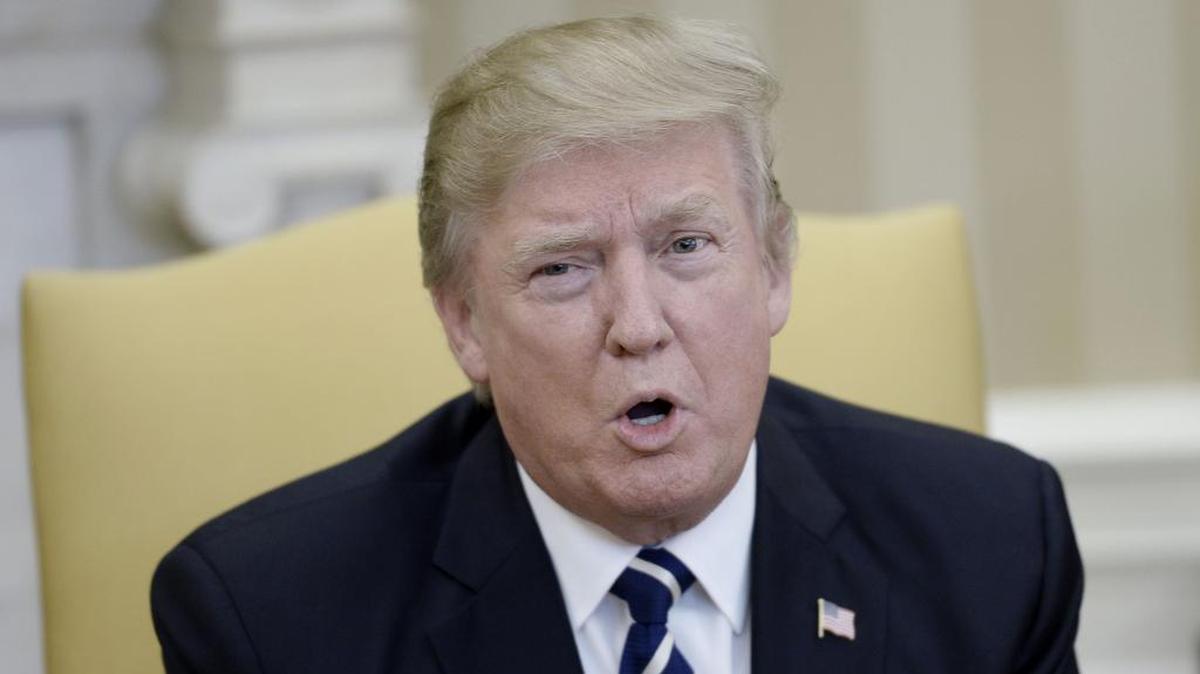 El presidente de Estados Unidos, Donald Trump, durante una reunión en la Casa Blanca en Washington, DC, el lunes 3 de abril de 2017.