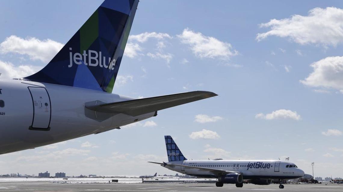 Jet Blue airplanes.