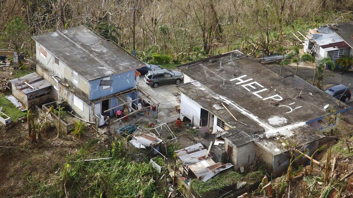 Imagen cedida por el Departamento de Seguridad Nacional que muestra los daños tras el paso del huracán María en Puerto Rico, el 23 de septiembre del 2017.