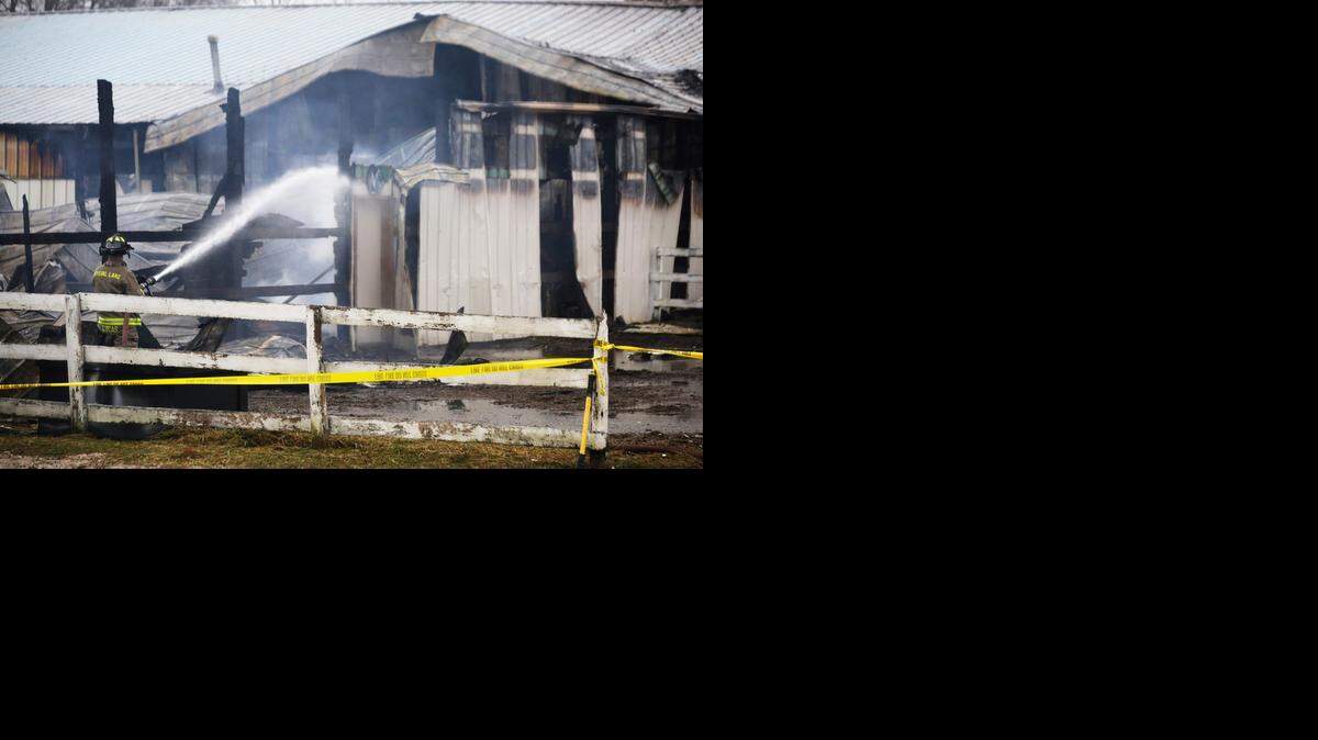 
Imagen de uno de los estables incendiados en las afueras de Chicago, donde más de 30 caballos murieron tras un incendio.



