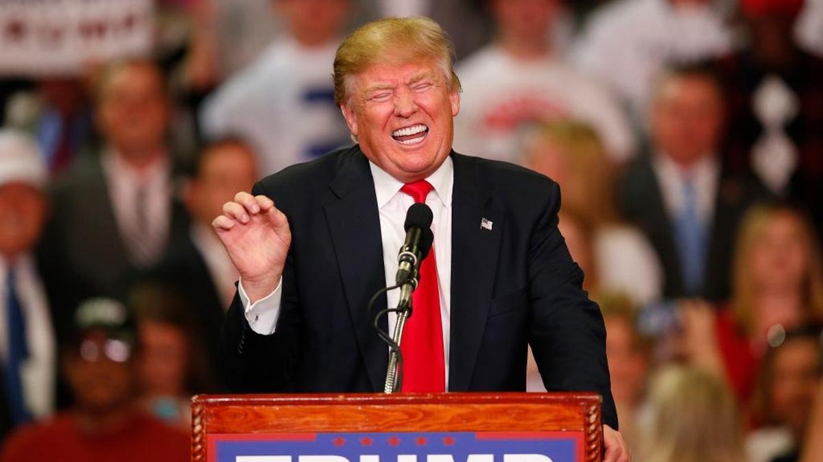 El precandidato republicano Donald Trump, durante un acto de campaña el lunes 7 de marzo en Madison, Mississippi.