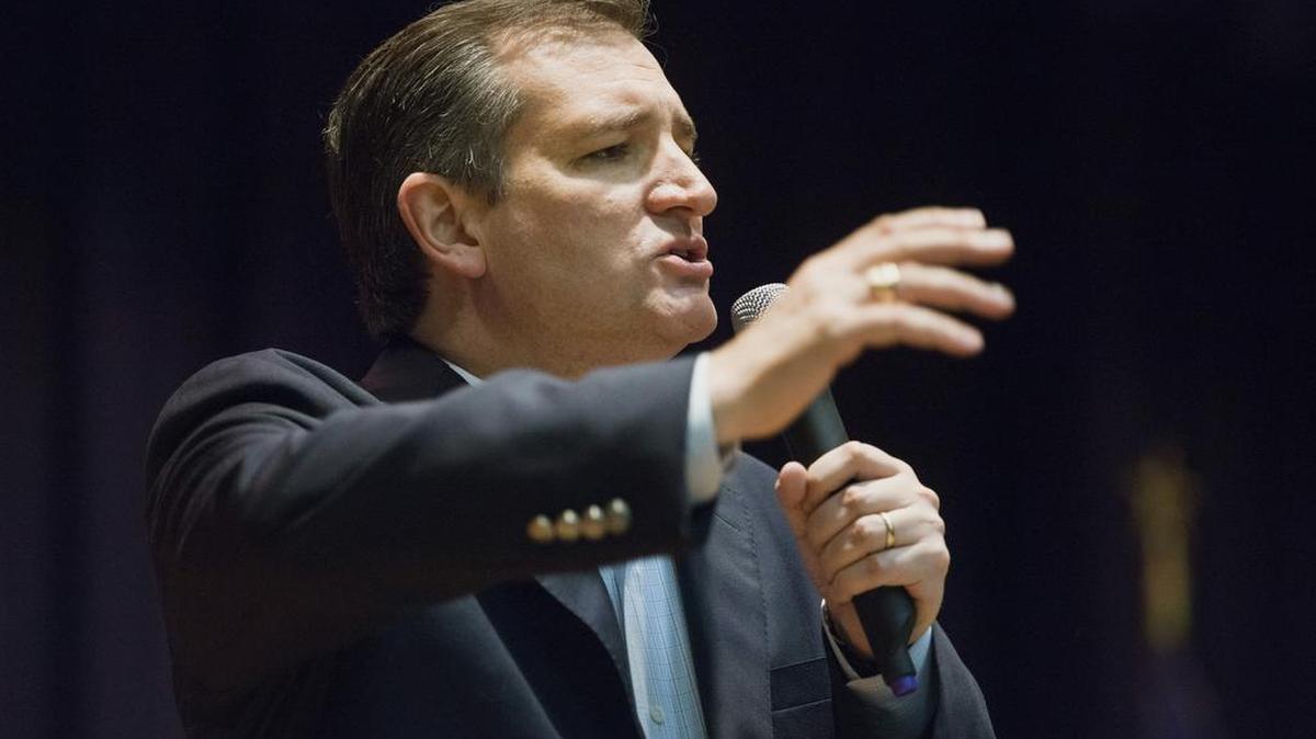El precandidato republicano, Ted Cruz, durante un acto de campaña el lunes en San Antonio Texas.