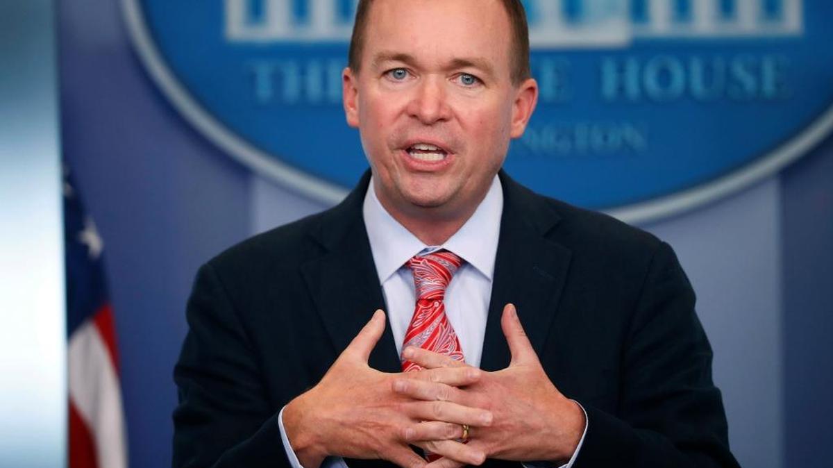 Mick Mulvaney, director de presupuesto de la Casa Blanca, durante una conferencia de prensa en Washington.