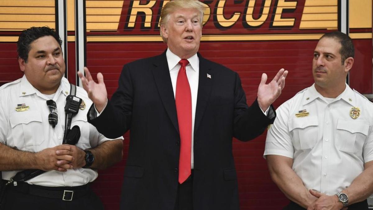 El presidente Donald Trump en un evento en West Palm Beach el 27 de diciembre del 2017.