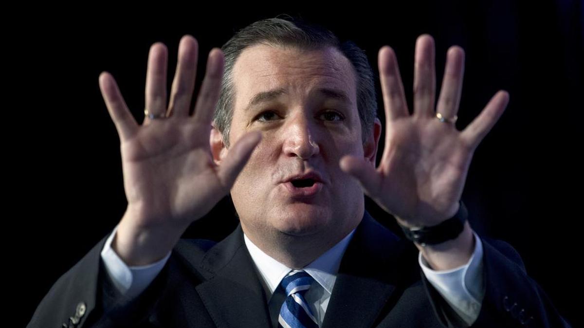 
El senador Ted Cruz habla durante el Values Voter Summit, el pasado 25 de septiembre en Washington.


