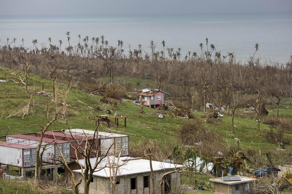 El huracán María dejó un camino de destrucción por toda la isla de Vieques, a siete millas de la costa este de Puerto Rico.