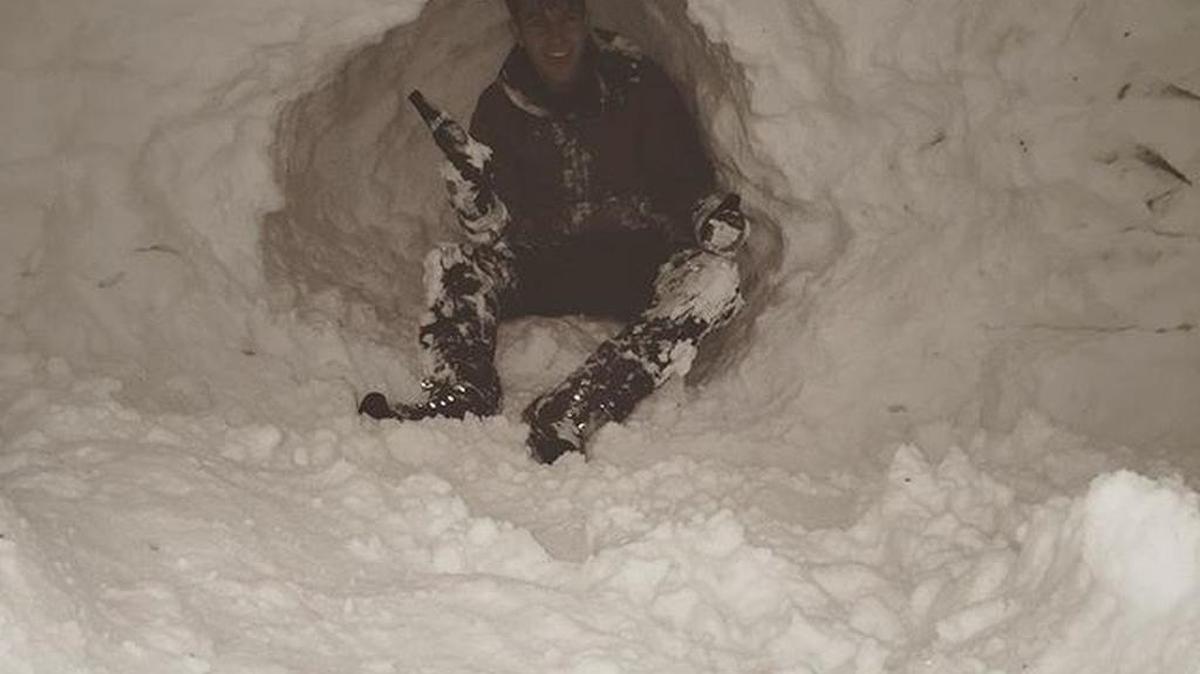 Una de las fotografías compartidas en las redes sociales este sábado 23 de enero de 2016, por la tormenta de nieve Jonas en EEUU.