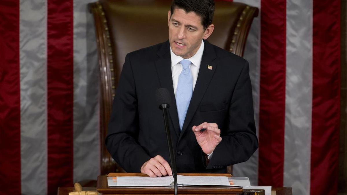 El presidente de la Cámara de Representantes, el republicano Paul Ryan.