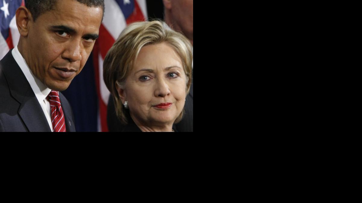
El entonces presidente electo Barack Obama anuncia que la senadora Hillary Clinton es su nominada a secretaria de Estado, el 1ro de diciembre de 2008. 
