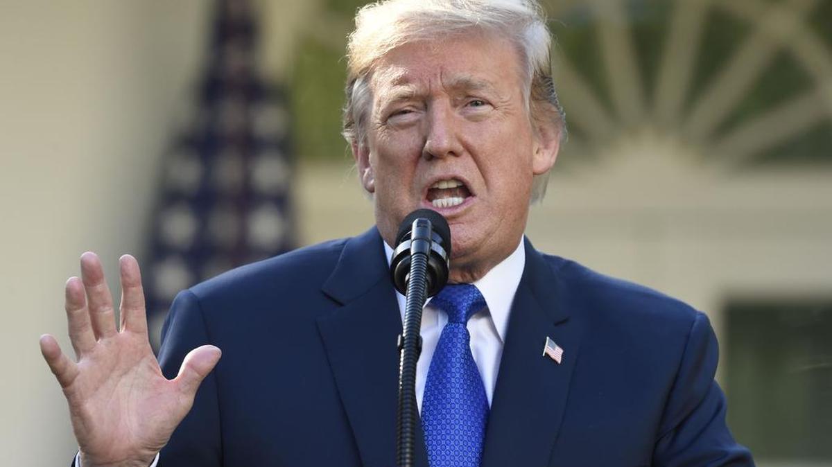 El presidente de EEUU, Donald Trump, anuncia su candidato para presidente de la Reserva Federal, Jerome Powell, en el Rose Garden de la Casa Blanca en Washington, DC, el 2 de noviembre de 2017.