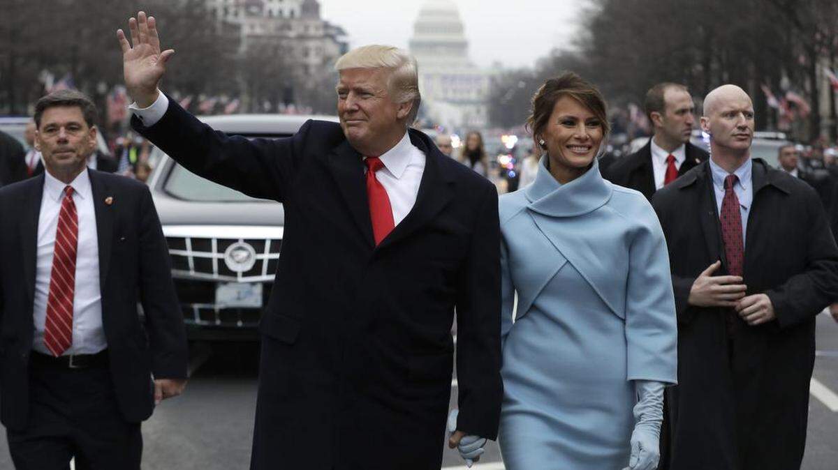 El presidente de Estados Unidos, Donald Trump, y la primera Dama Melania Trump el viernes 20 de enero de 2017.