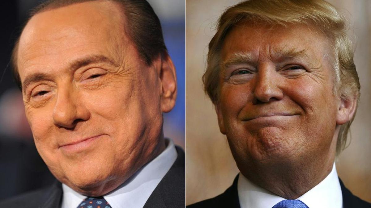 Los perfiles de Donald Trump y Silvio Berlusconi presentan muchas similitudes, pero con matices.