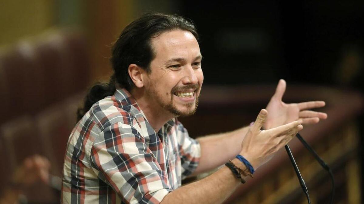 El líder de Podemos, Pablo Iglesias, durante su intervención en la tercera sesión del debate de investidura, el 2 de septiembre de 2016, en el Congreso de los Diputados, en Madrid, España.
