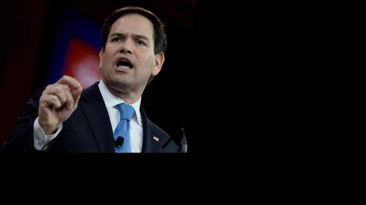 
Marco Rubio habla en la conferencia de Acción Política Conservadora en National Harbor el 27 de febrero.
