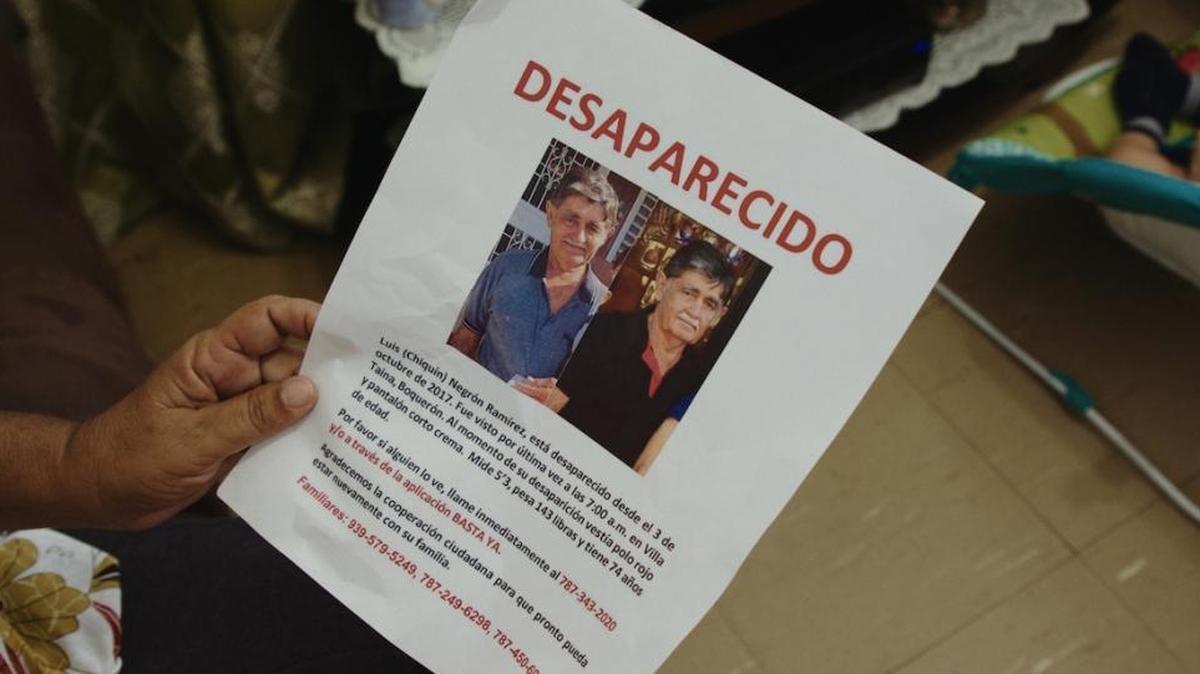 La orden requisitoria de Luis Negrón Ramírez, desaparecido desde el 3 de octubre del 2017.