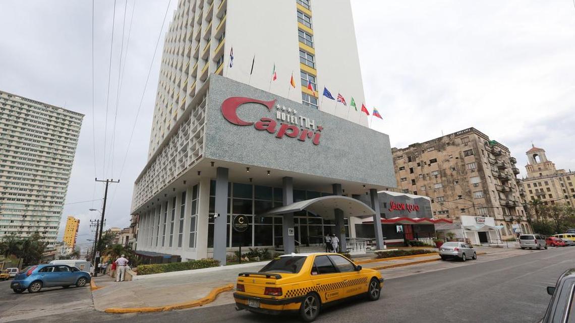El Hotel NH Capri en La Habana, Cuba, el 26 de septiembre de 2017. El hotel es uno de los que la Embajada de Estados Unidos ha mencionado como uno de los sitios de los incidentes de salud sufridos por su personal.