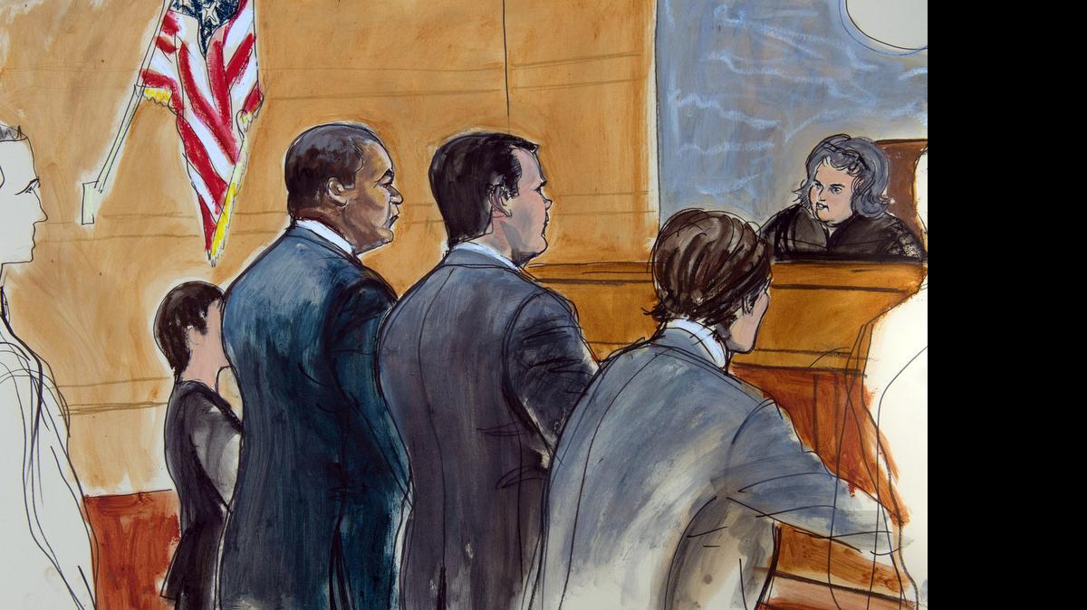 
Ilustración del ex vicepresidente de la FIFA Jeffrey Webb, extraditado a EEUU desde Suiza, donde se declaró no culpable ante una corte en NY, el sábado.
