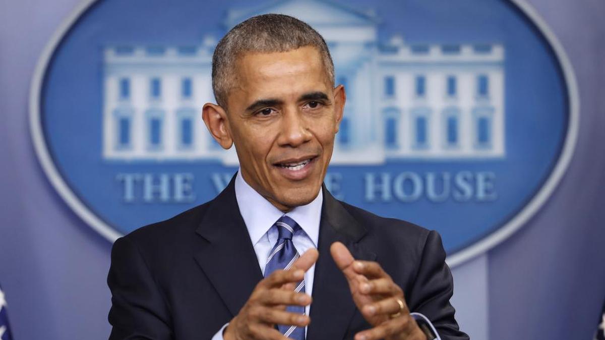 El presidente Barack Obama en una rueda de prensa el 16 de diciembre de 2016.