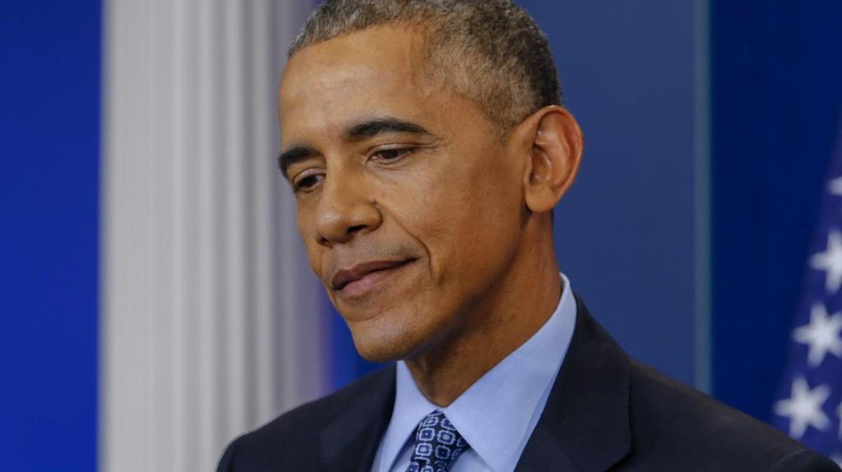 El presidente de EE.UU. Barack Obama habla durante su última conferencia de prensa como mandatario el miércoles 18 de enero de 2017, en la Casa Blanca en Washington.