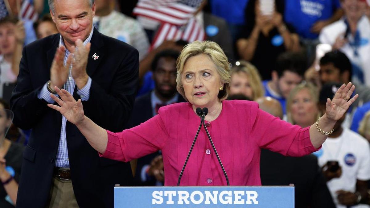 La candidata a la Presidencia de Estados Unidos, Hillary Clinton durante un acto de campaña en Pennsylvania.
