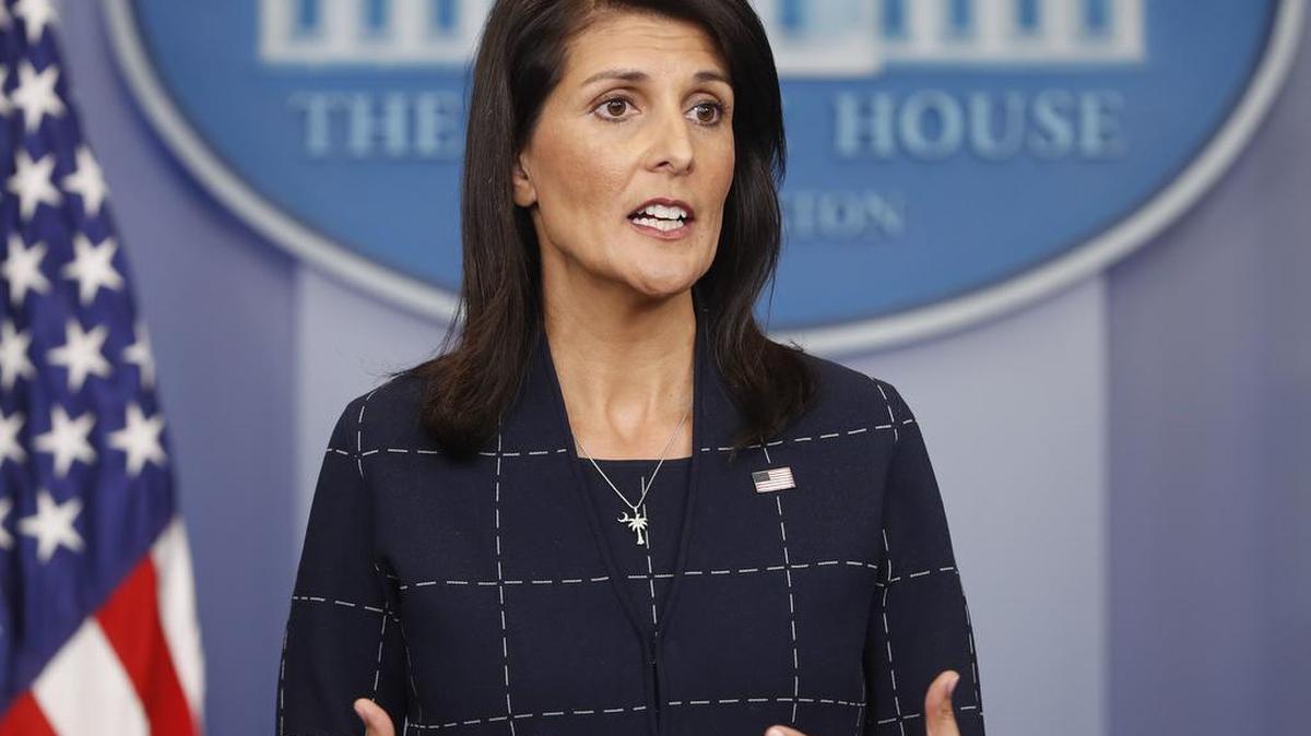 Nikki Haley, embajadora de Estados Unidos ante la ONU.