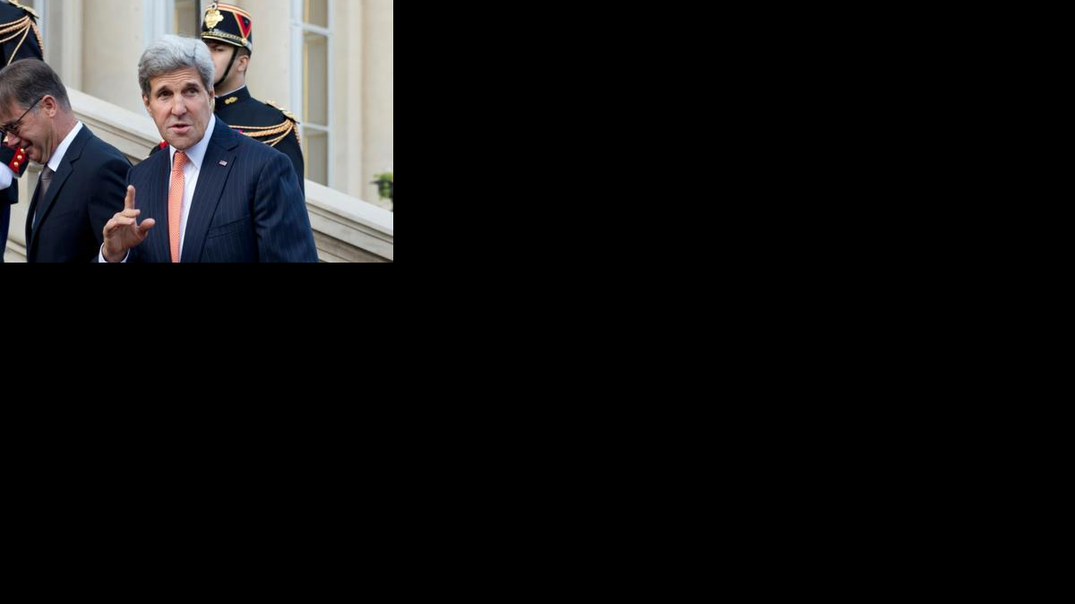 
El secretario de Estado John Kerry arriva el lunes a la conferencia en París sobre el Estado Islámico.



