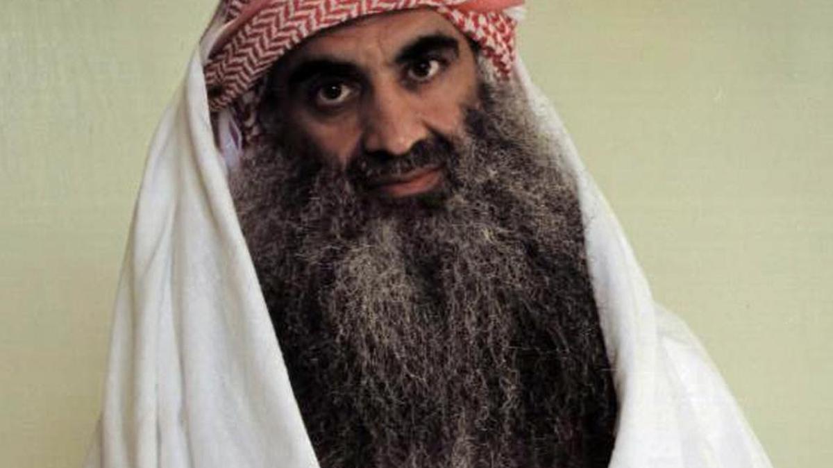 Foto de archivo de Khalid Sheik Mohammed, el supuesto autor intelectual de los atentados del 9/11. El reporte contiene nombres de contactos en Saudi Arabia.