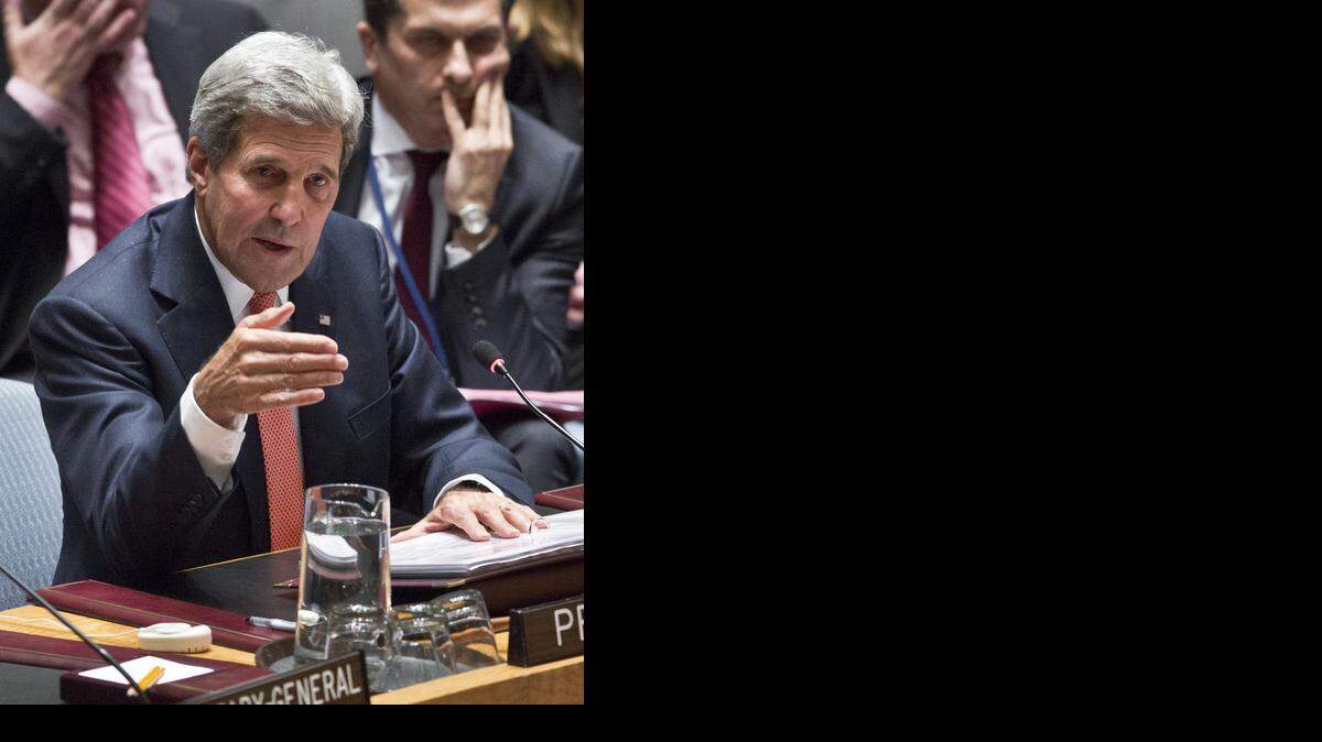 
El secretario estadounidense de Estado John Kerry habla durante un encuentro del Consejo de Segruidad de Naciones Unidas.


