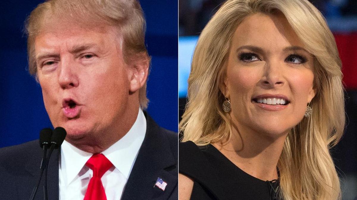 
Donald Trump junto a la presentadora de Fox Megyn Kelly.
