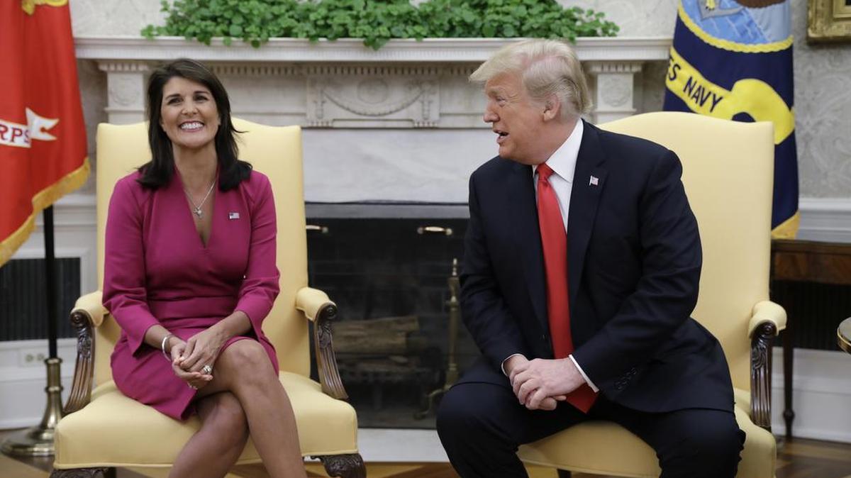 Former President Donald Trump and former SC Gov. Nikki Haley in happier times, before they were battling for the presidential nomination.