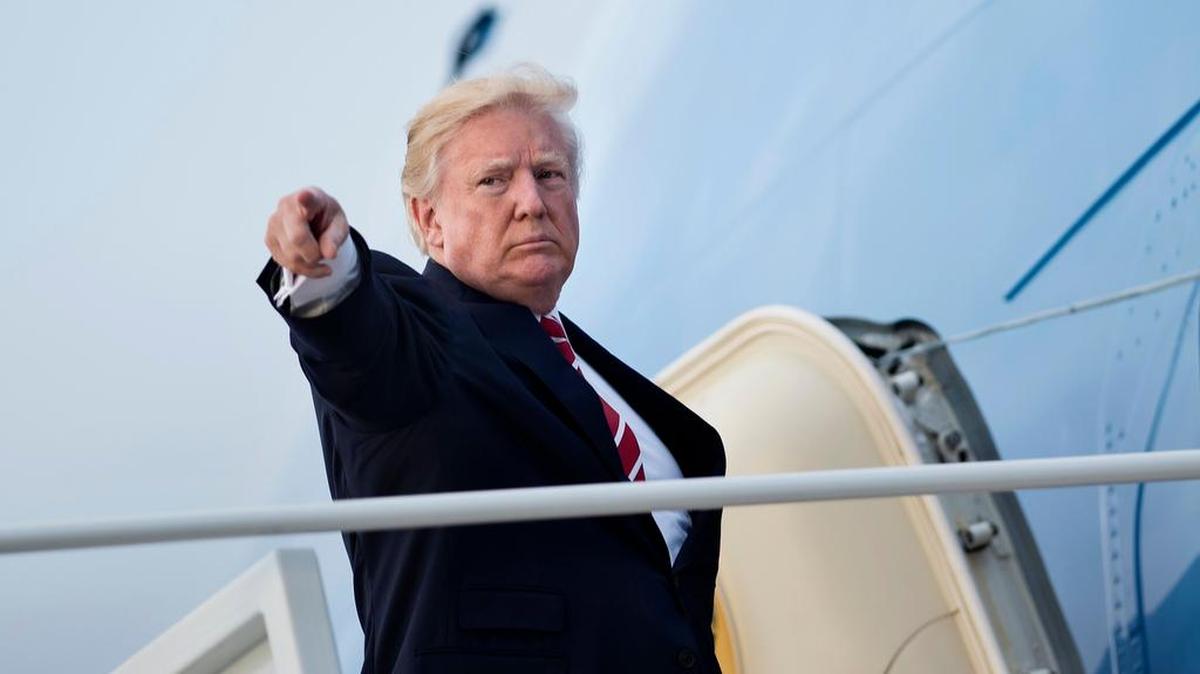 El presidente Donald Trump se prepara para volar a Carolina del Norte, el sábado desde la Base de la Fuerza Aérea Andrews en Maryland.