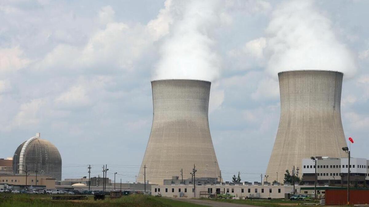 Vista de la planta de energía nuclear Vogtle, en Waynesboro, Georgia.