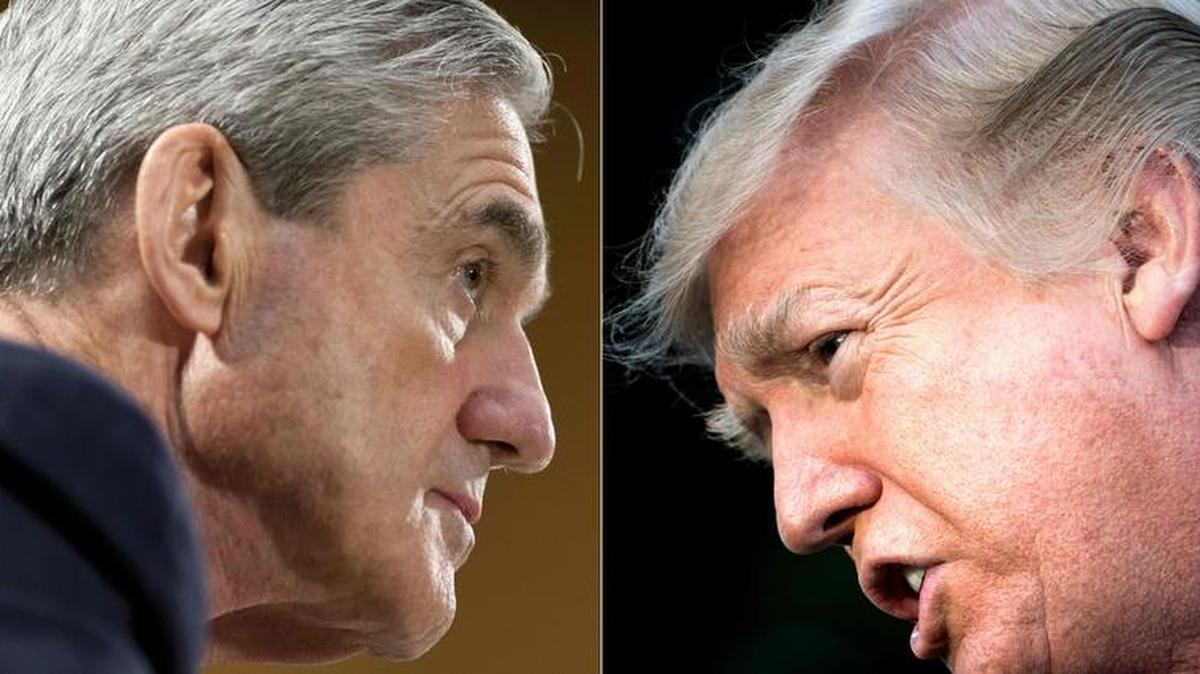 Esta combinación de imágenes muestra fotos de archivos del Director del FBI Robert Mueller y el 19 de junio de 2013, en Washington, DC; y el presidente de los Estados Unidos, Donald Trump, el 15 de diciembre de 2017, en Washington, DC.