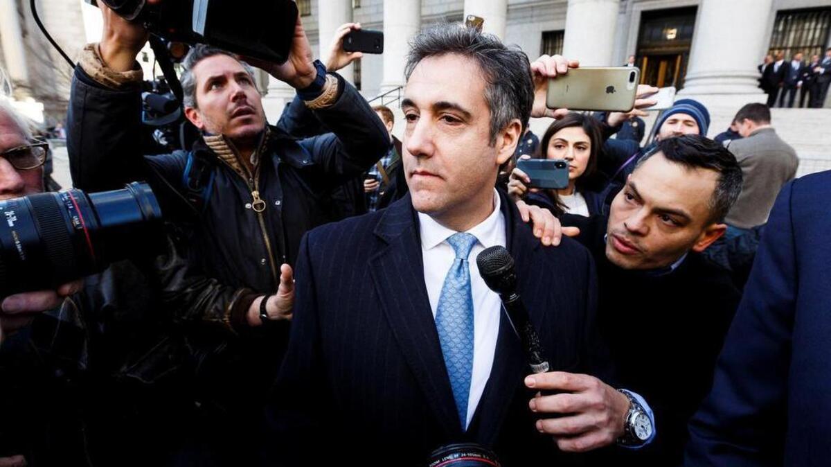 Michael Cohen, exabogado personal del presidente estadounidense, Donald Trump, abandona el tribunal federal de Nueva York, Estados Unidos, el 29 de noviembre de 2018.