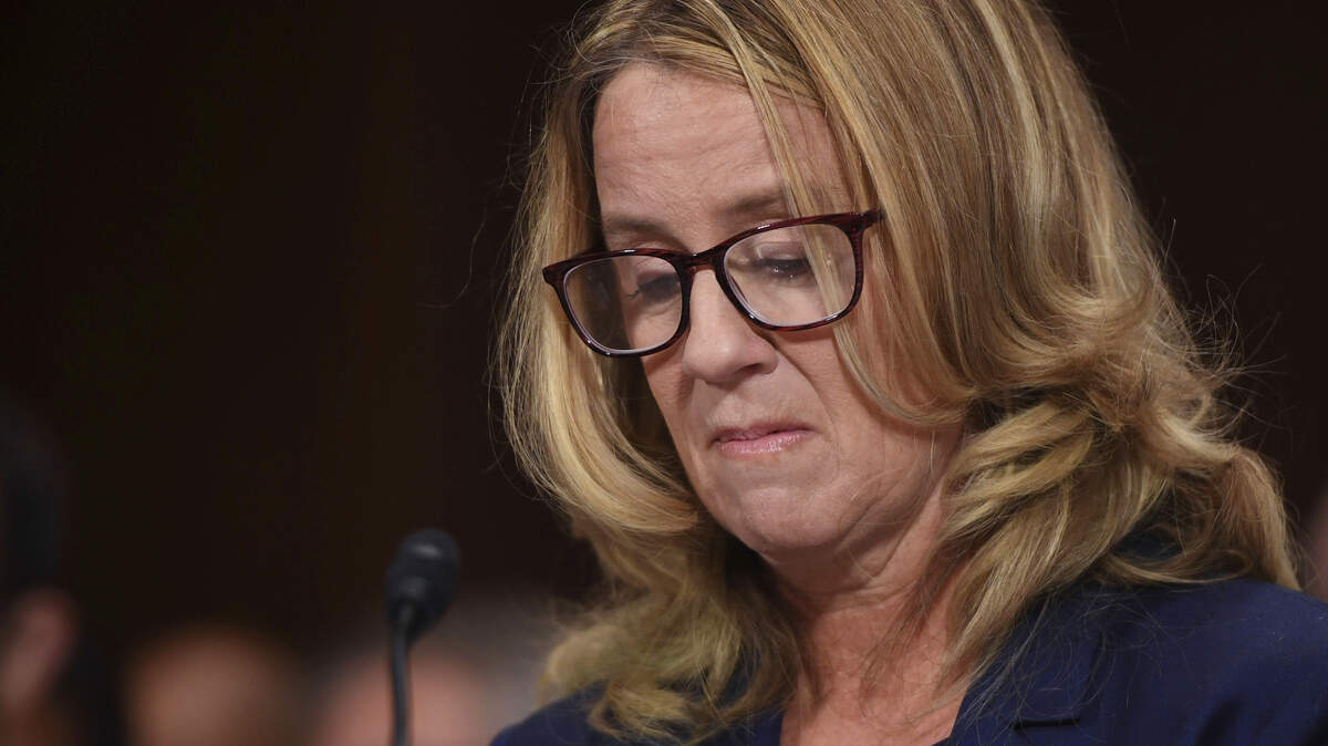 La doctora Christine Blasey Ford durante su testimonio el jueves ante el Comité Judicial del Senado.
