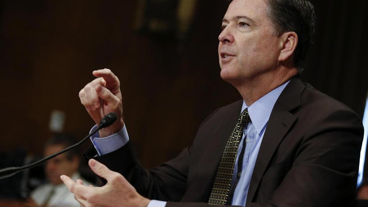 El director del FBI, James Comey, durante una audiencia ante el Comité de Justicia del Senado sobre la 'Revisión del FBI' en el Capitolio en Washington, Estados Unidos, el 3 de mayo de 2017.