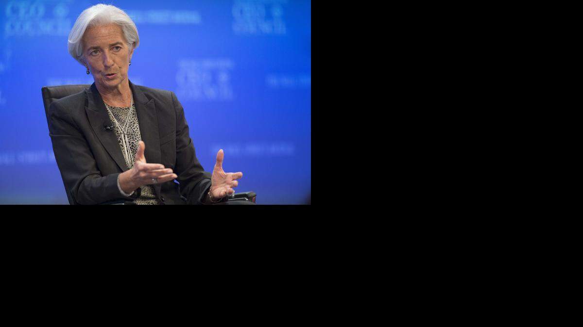 
La presidenta del FMI, Christine Lagarde habla en Nueva York el lunes.
