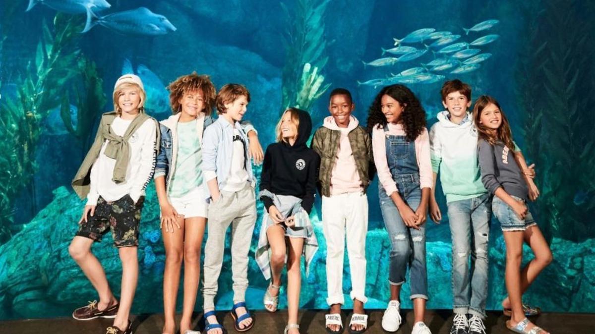 Algunos de los modelos de la Everybody Collection de Abercrombie Kids, de género neutro.