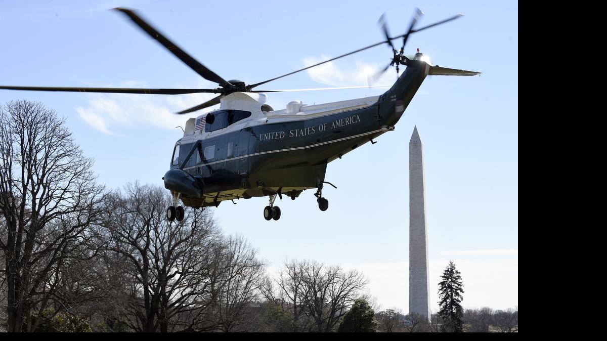 
Helicóptero presidencial ‘Marine One’ fabricado por Sikorsky, firma que ha sido vendida al grupo de defensa estadounidense Lockheed Martin.

