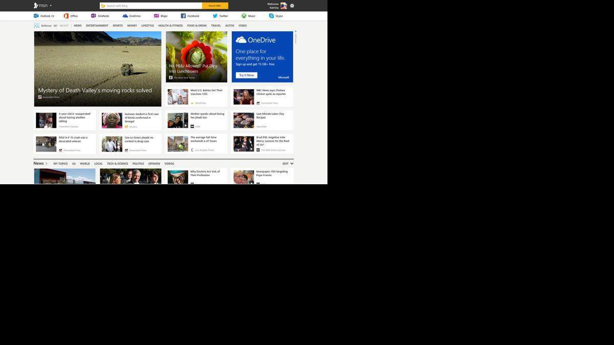 
El nuevo portal de noticias MSN de Microsoft
