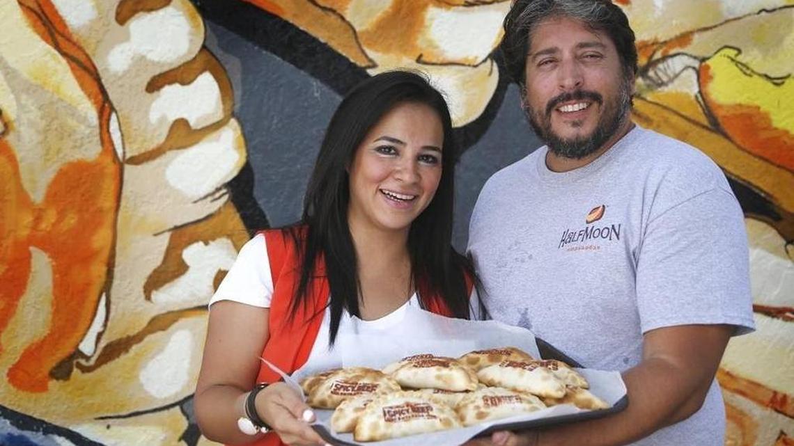 Pilar Guzman Zavala and Juan Zavala are the owners of Half Moon Empanadas, a Miami business featured in a video posted on the Twitter feed of President-elect Joe Biden on Jan. 15, 2021. Biden talked with Guzman Zavala about Half Moon’s struggles in 2020.
