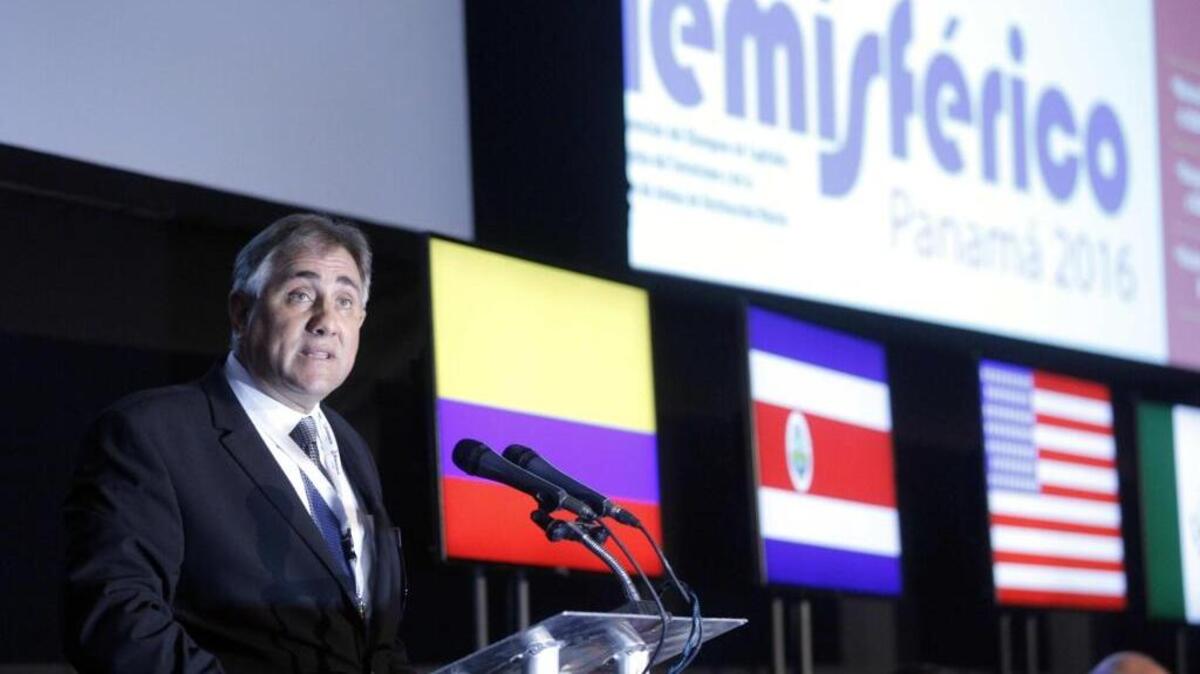 El secretario general de la Federación Latinoamericana de Bancos (FELABAN), Giorgio Trettenero, participa el miércoles en la inauguración del XX Congreso Hemisférico para la Prevención del Blanqueo de Capitales en Ciudad de Panamá.
