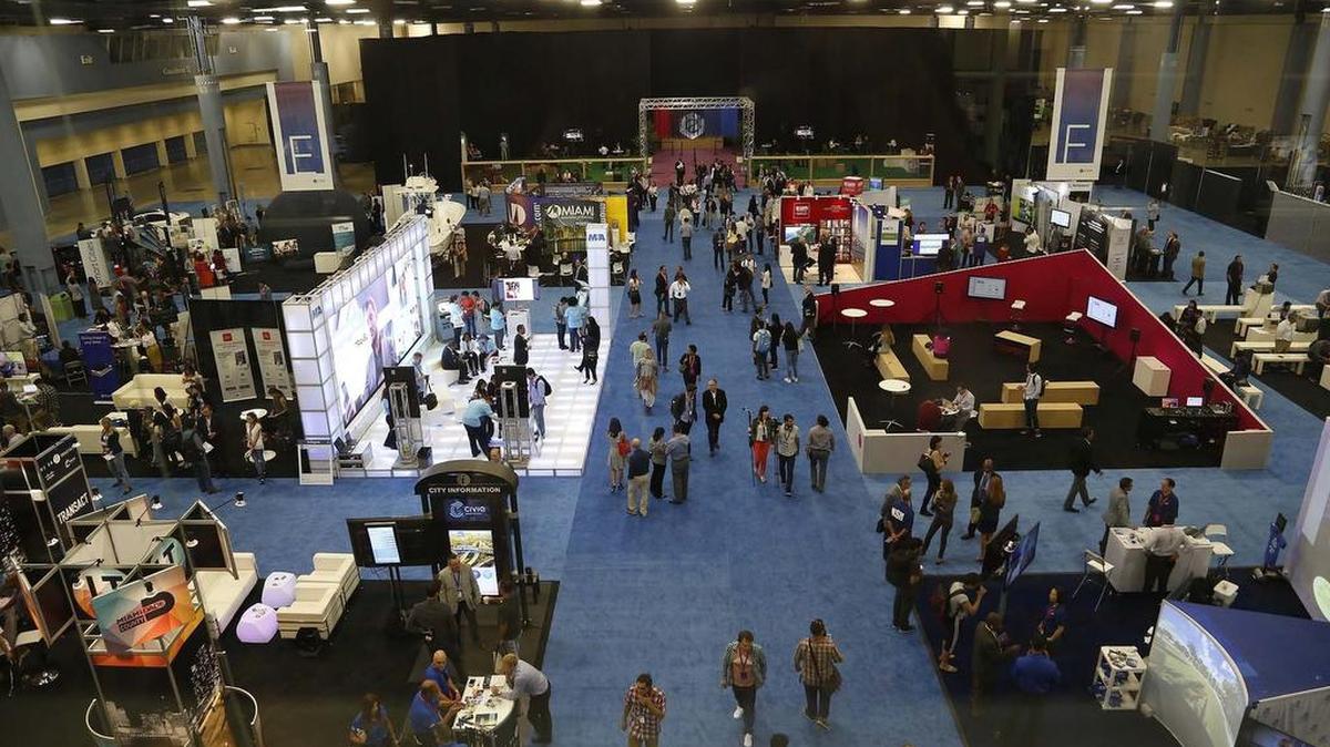 Vista general de una sección de eMerge Americas en el Miami Beach Convention Center. Foto de archivo.