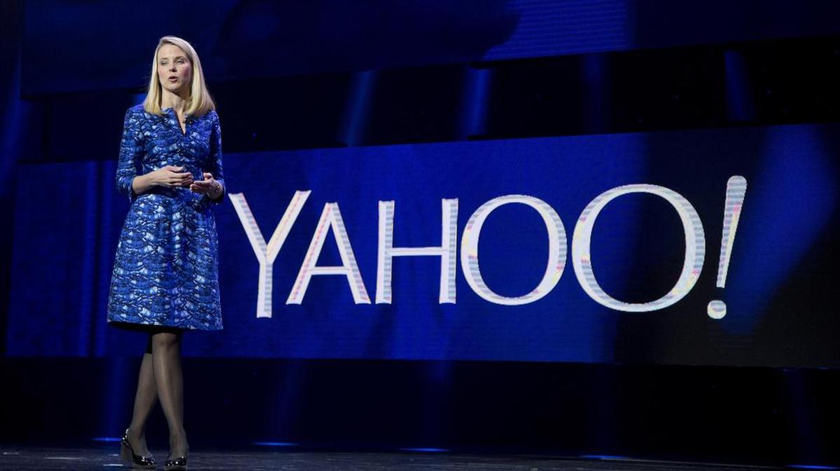 Marissa Mayer, CEO de Yahoo, habla en una conferencia en Las Vegas a inicios de febrero.