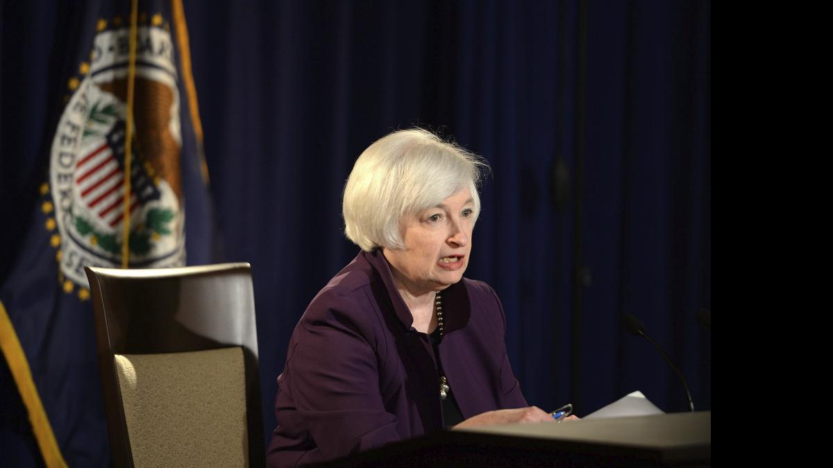 
La presidenta de la Reserva Federal (Fed), Janet Yellen, ofrece una rueda de prensa en la sede de la institución en Washington, el miércoles.
