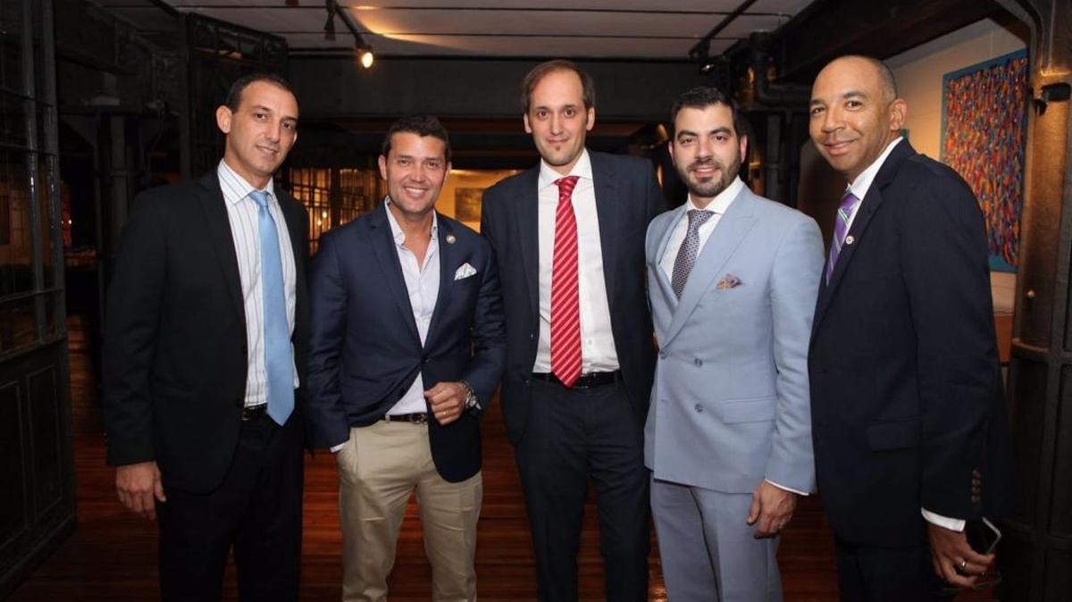 De izquierda a derecha Marcos Mazzocco, Diego Molinari, Juan Manuel Domínguez, Freddy Balsera, David Duckenfield.