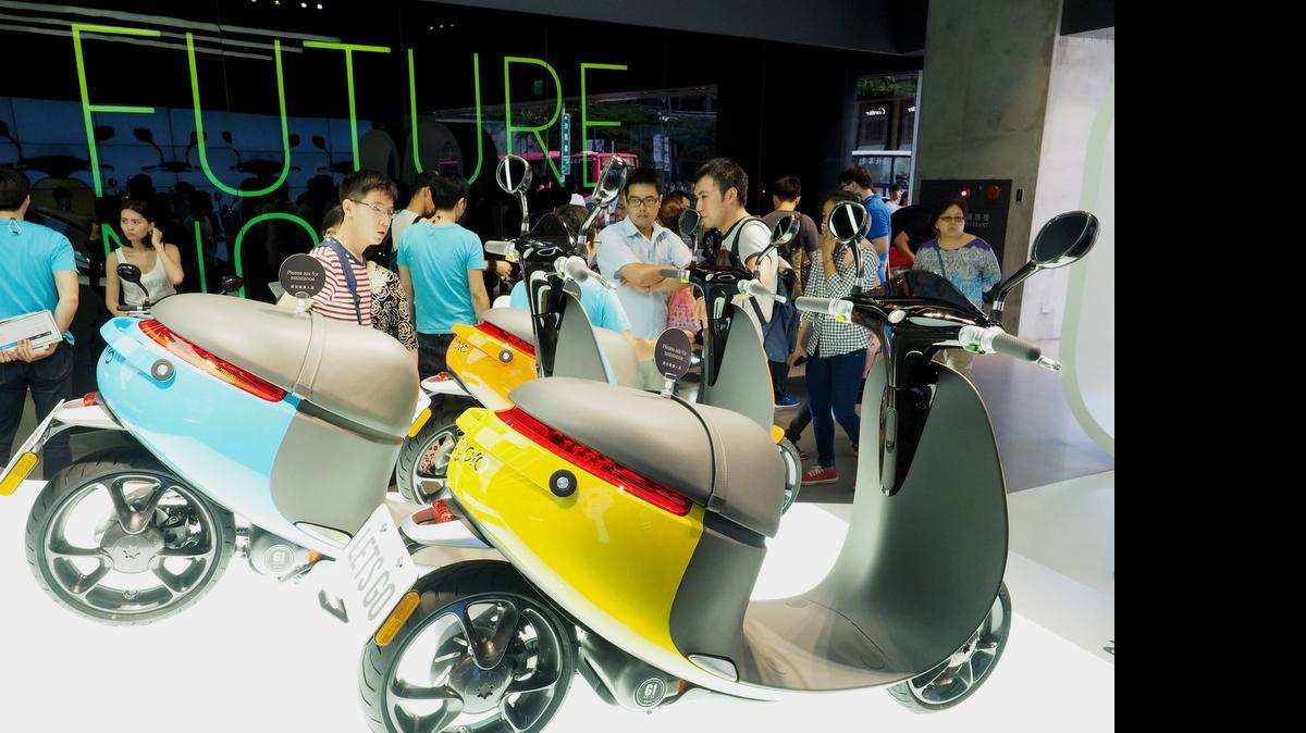 
‘Motocicletas inteligentes’ marca Gogoro. 
